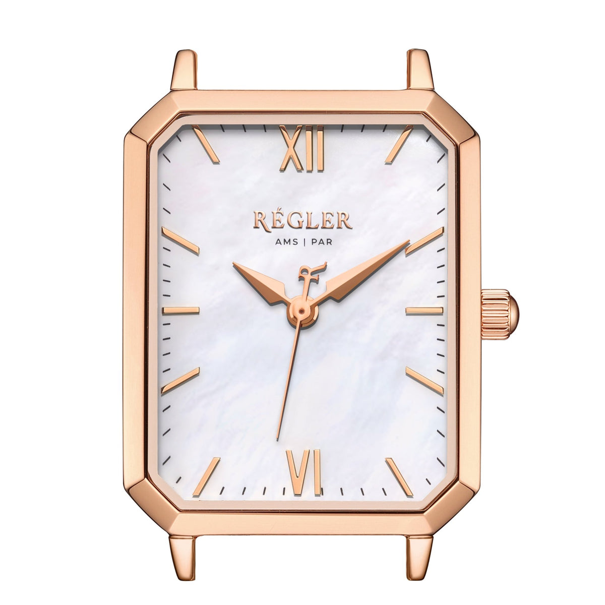 Élégance Watch Case Rose Gold - Pearl White - RéglerRW213430J