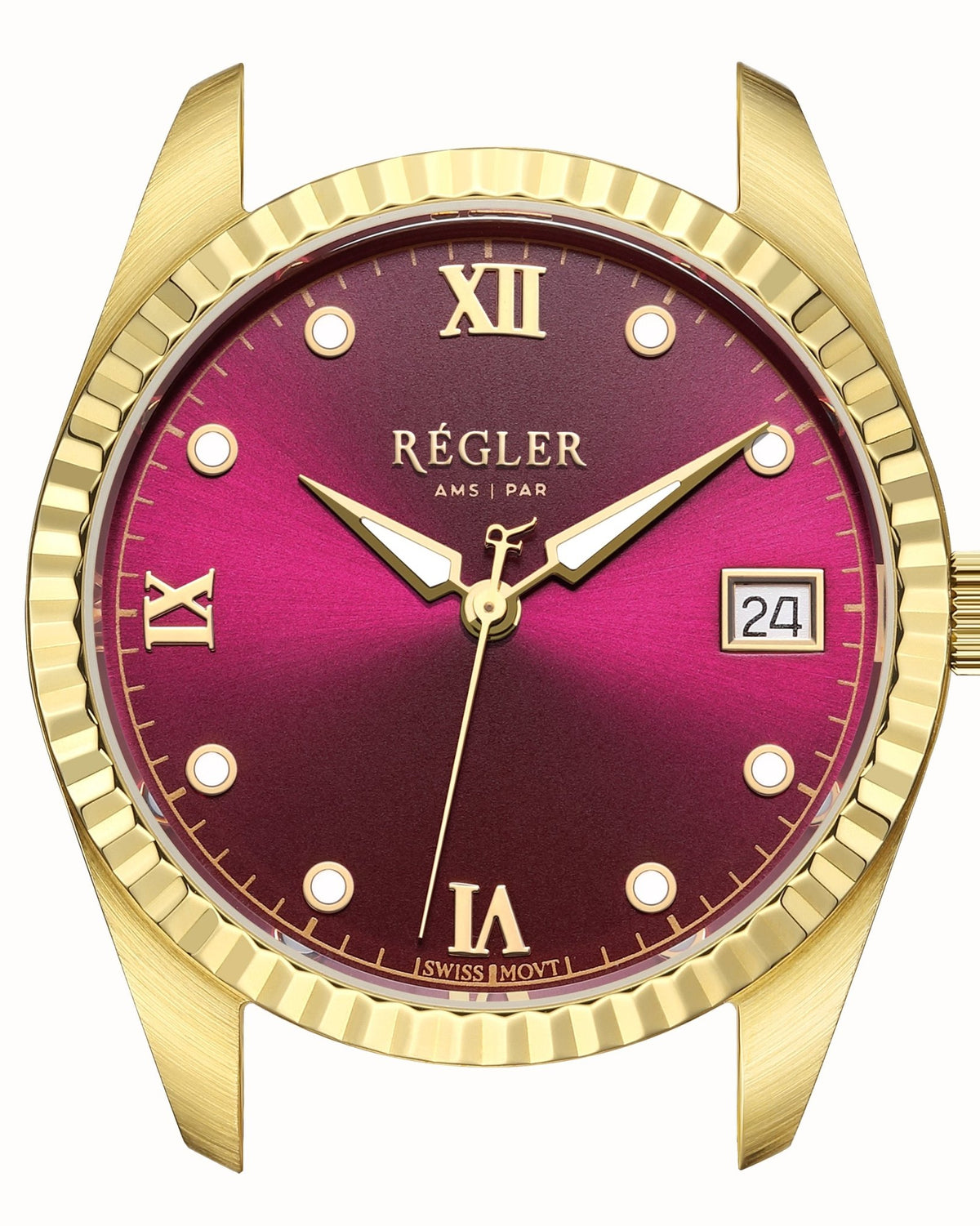 Liberté Watch Case Gold - Burgundy - RéglerRWC4101134S