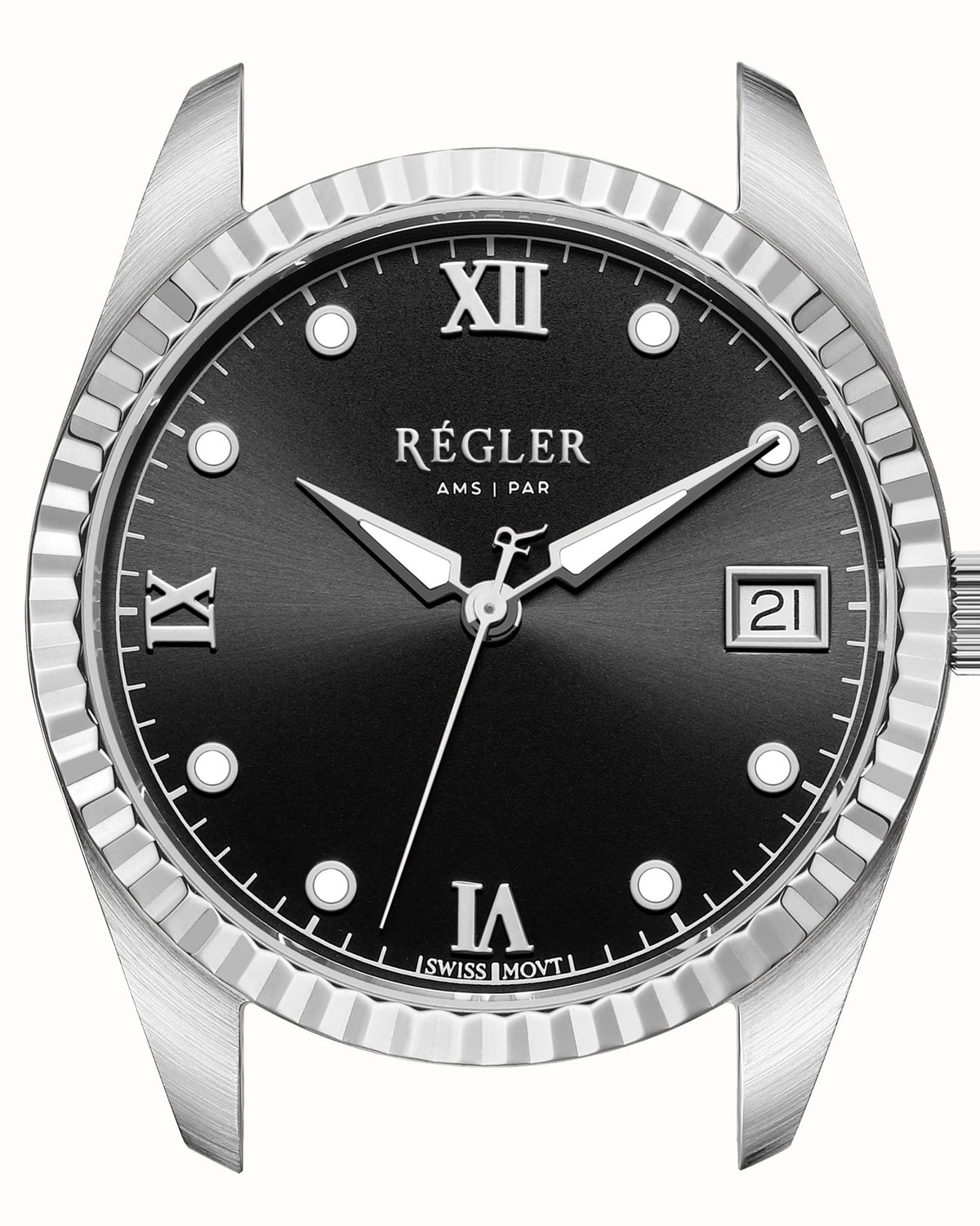 Liberté Watch Case Silver - Black - RéglerRWC422234S