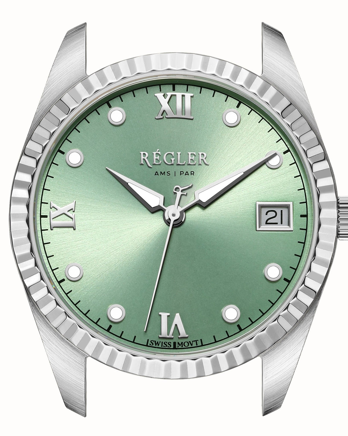 Liberté Watch Case Silver - Pistache - RéglerRWC482234S