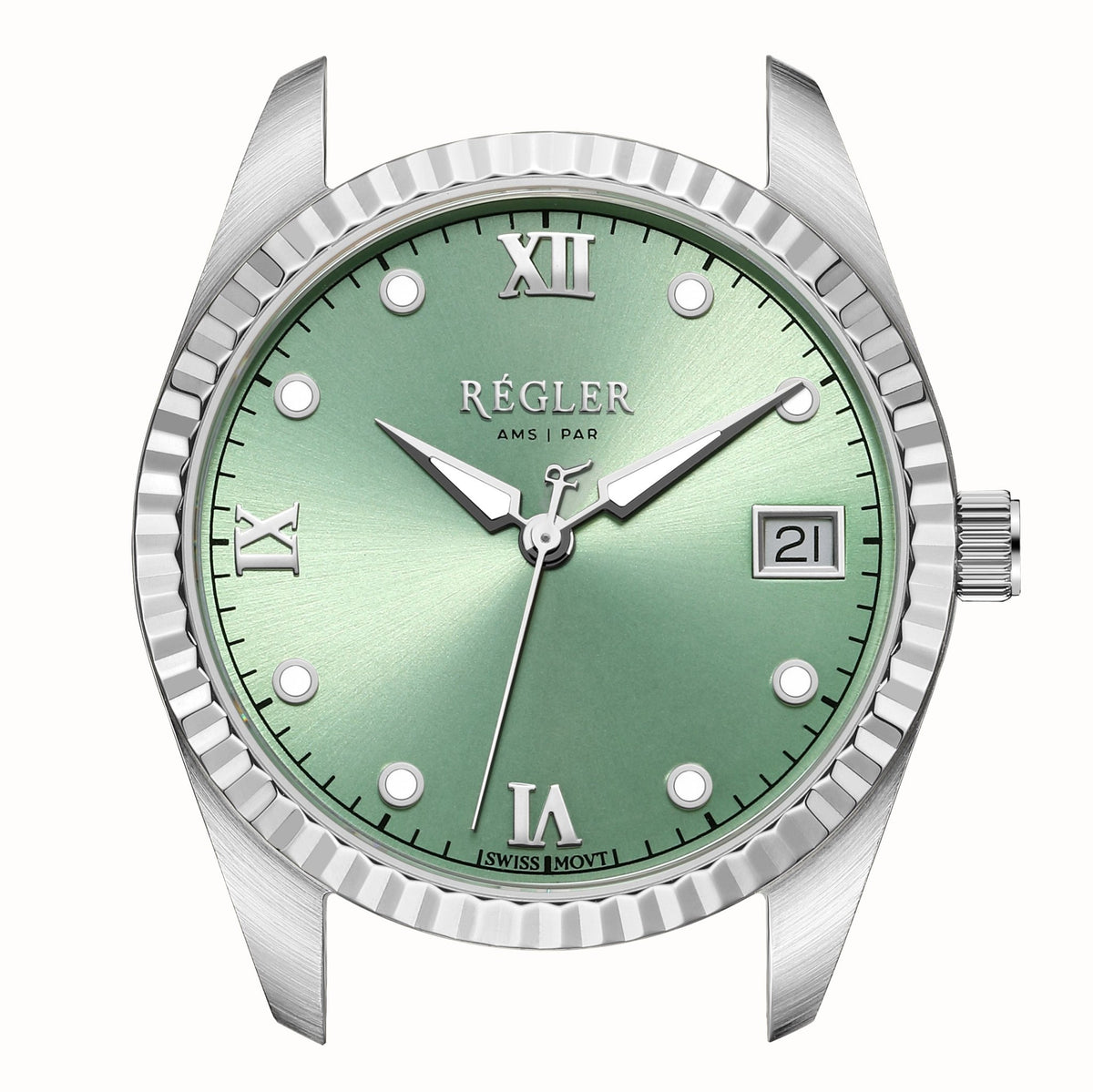 Liberté Watch Case Silver - Pistache - RéglerRWC482234S
