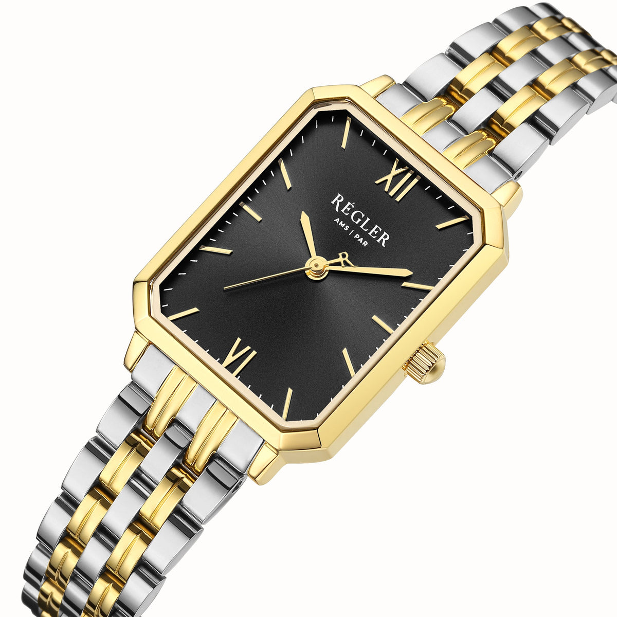 Régler Élégance Steel Bi-Colour Silver\Gold - Black - RéglerRW2124130J