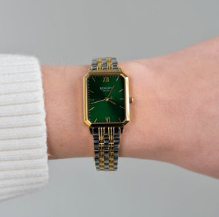 Régler Élégance Steel Bi - Colour Silver\Gold - Green - RéglerRW2144130J