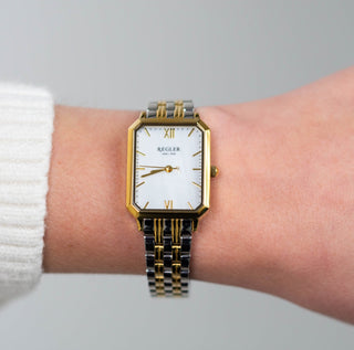 Régler Élégance Steel Bi - Colour Silver\Gold - Pearl - RéglerRW2114130J-Front