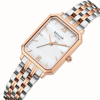Régler Élégance Steel Bi-Colour Silver\Rose Gold - Pearl - RéglerRW2115430J