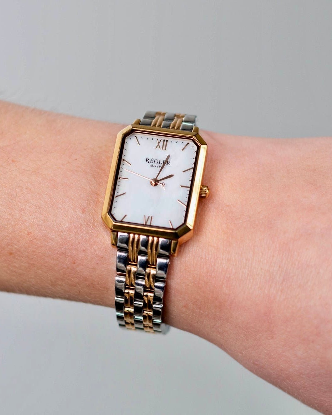Régler Élégance Steel Bi - Colour Silver\Rose Gold - Pearl - RéglerRW2115430J