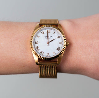 Régler Infinité Mesh Rose Gold - Pearl - RéglerRW1213434J-Front