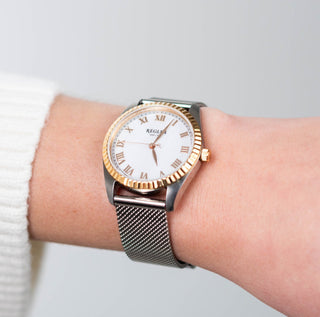 Régler Infinité Mesh Silver\Rose Gold - Pearl - RéglerRW1212534J