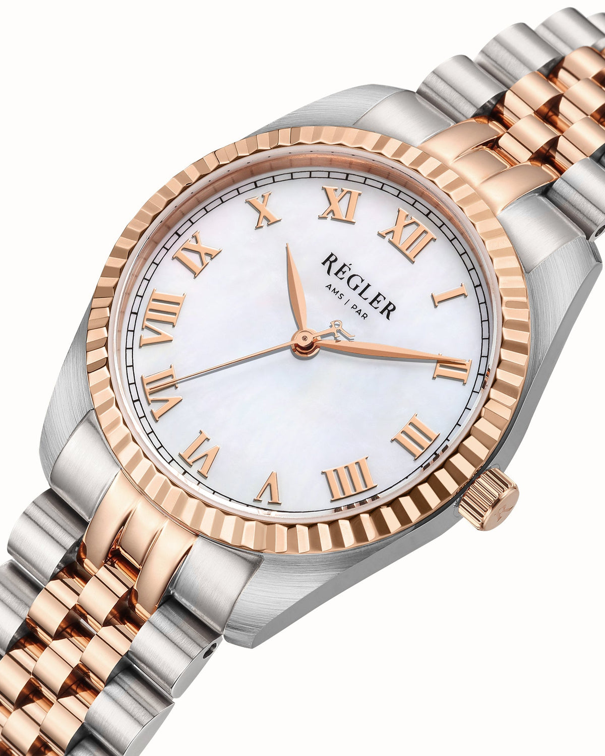 Régler Infinité Steel Bi-Colour Silver\Rose Gold - Pearl - RéglerRW1115234J