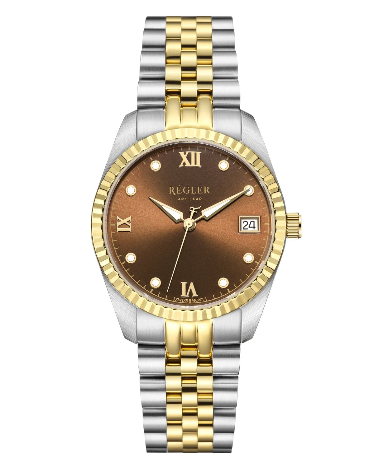Régler Liberté Steel Bi - Colour Silver / Gold - Coffee - RéglerRW471234S