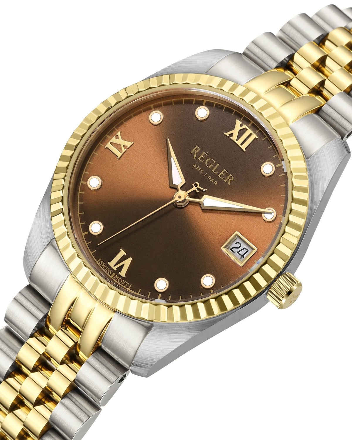 Régler Liberté Steel Bi - Colour Silver / Gold - Coffee - RéglerRW471234S