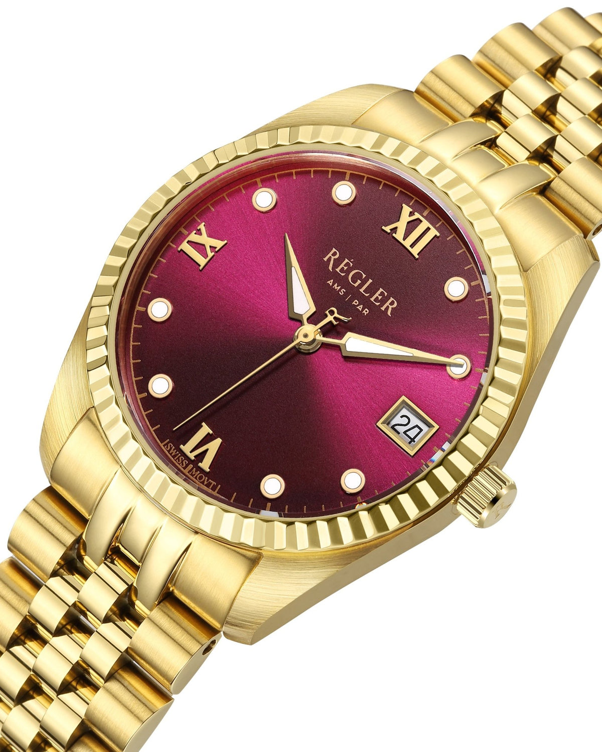 Régler Liberté Steel Gold - Burgundy - RéglerRW4101134S