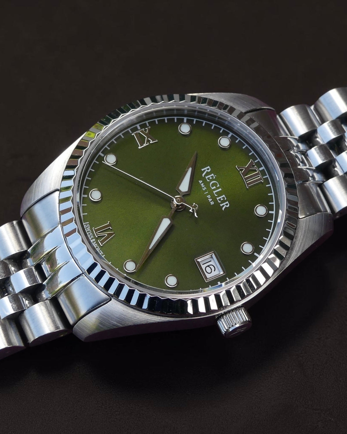 Régler Liberté Steel Silver - Olive Green - RéglerRW442234S