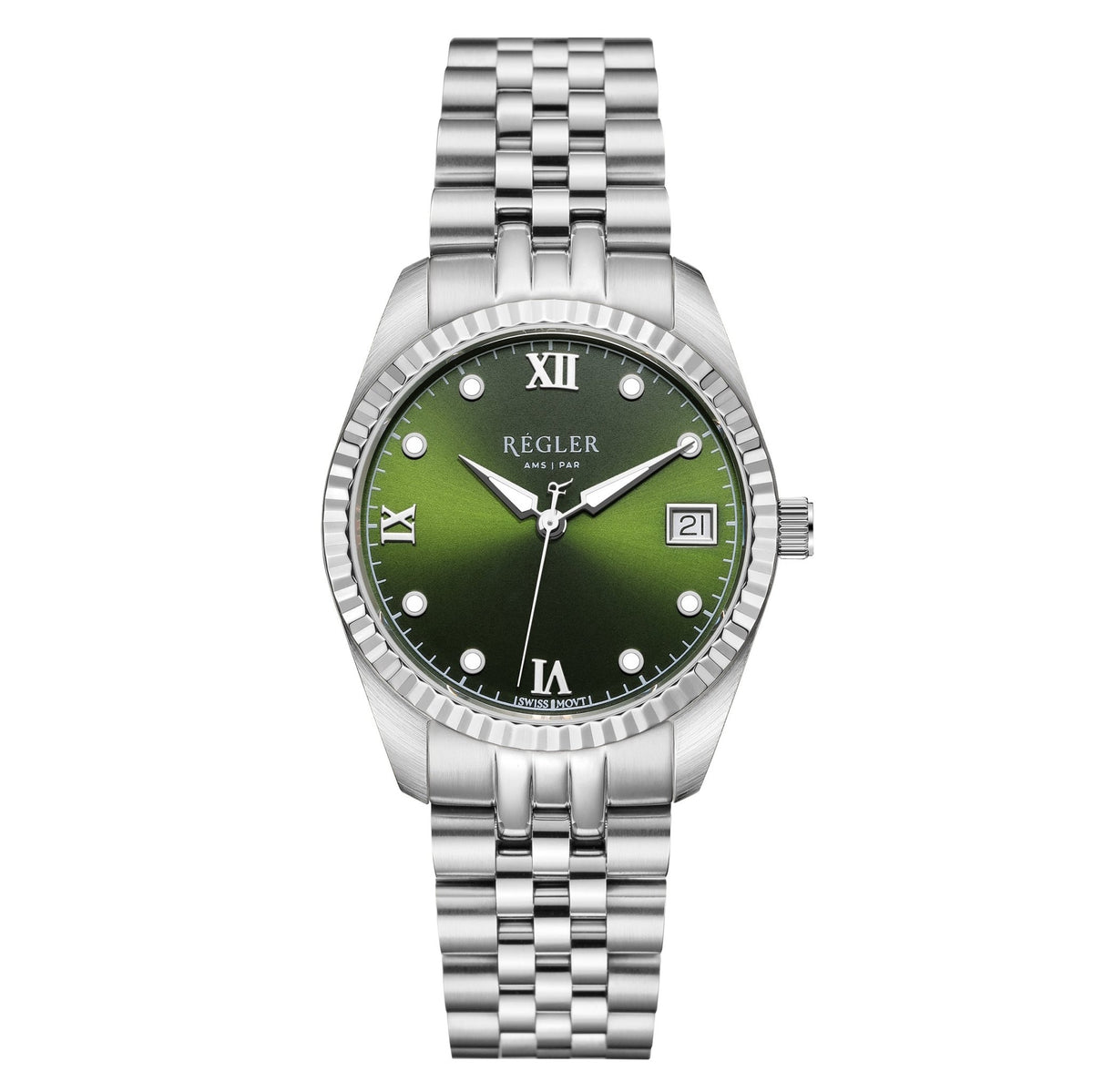 Régler Liberté Steel Silver - Olive Green - RéglerRW442234S