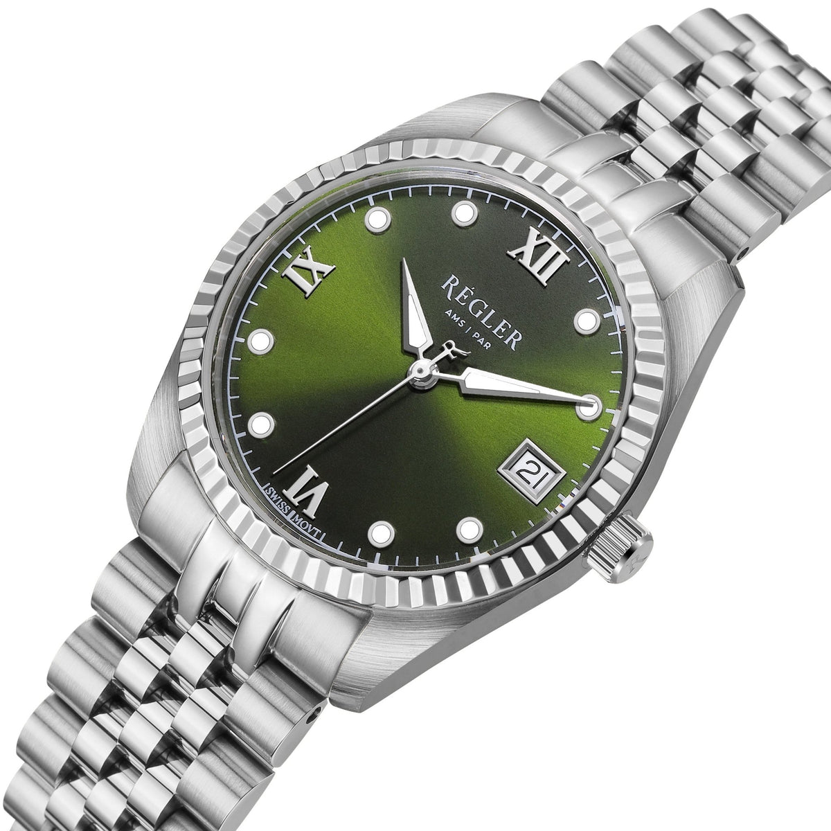 Régler Liberté Steel Silver - Olive Green - RéglerRW442234S