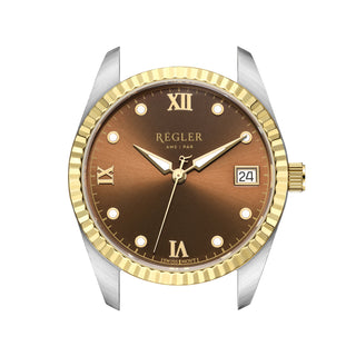Régler Liberté Watch Case Bi-Colour Silver/Gold - Coffee