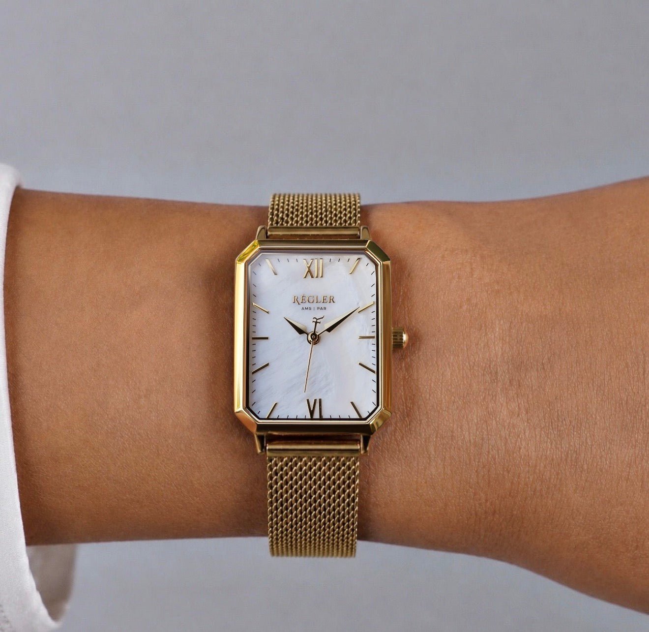 Élégance Pearl Edition Gold Mesh - Pearl White - RéglerRW2211130J