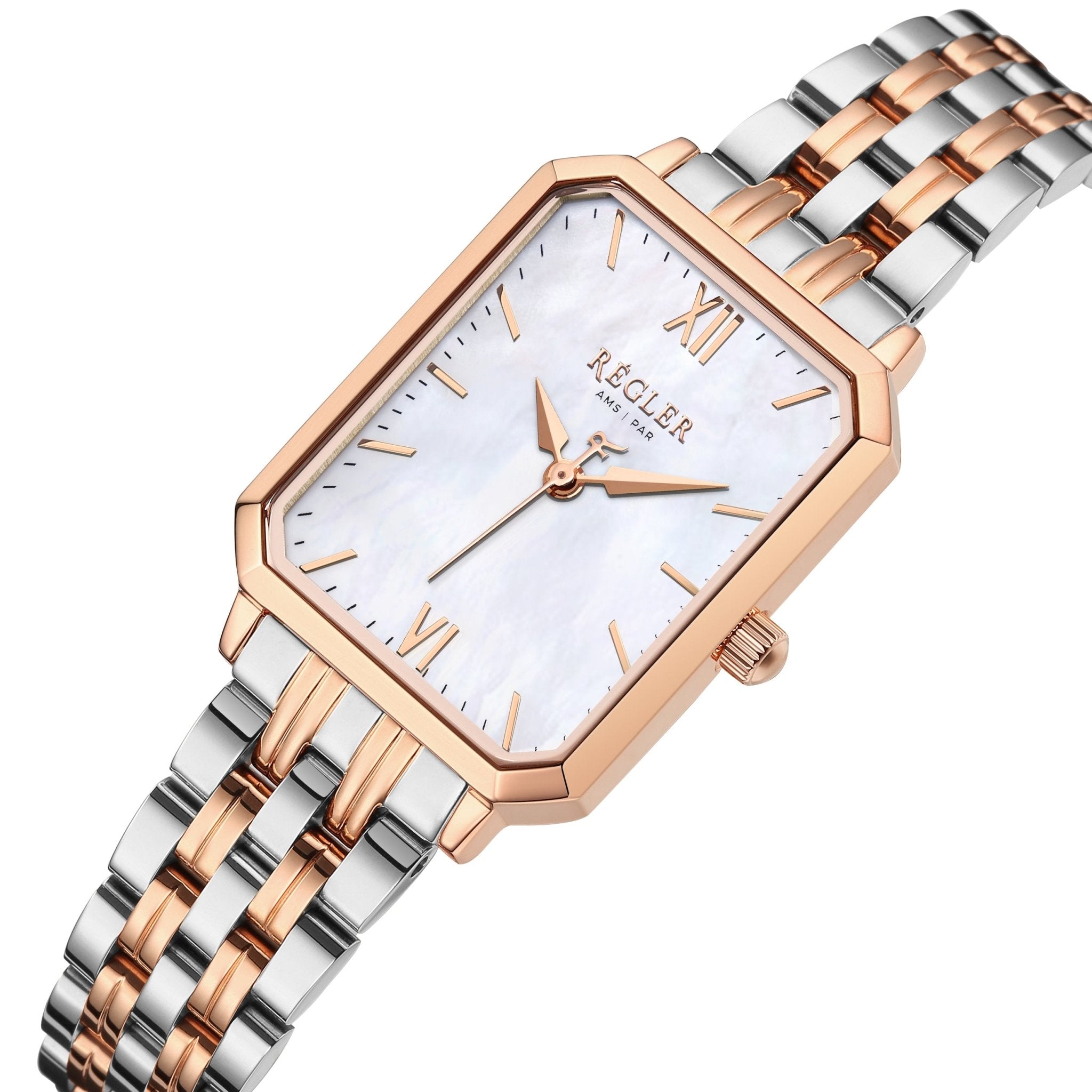 Élégance Rose Gold & Silver - Pearl White - RéglerRW2115430J