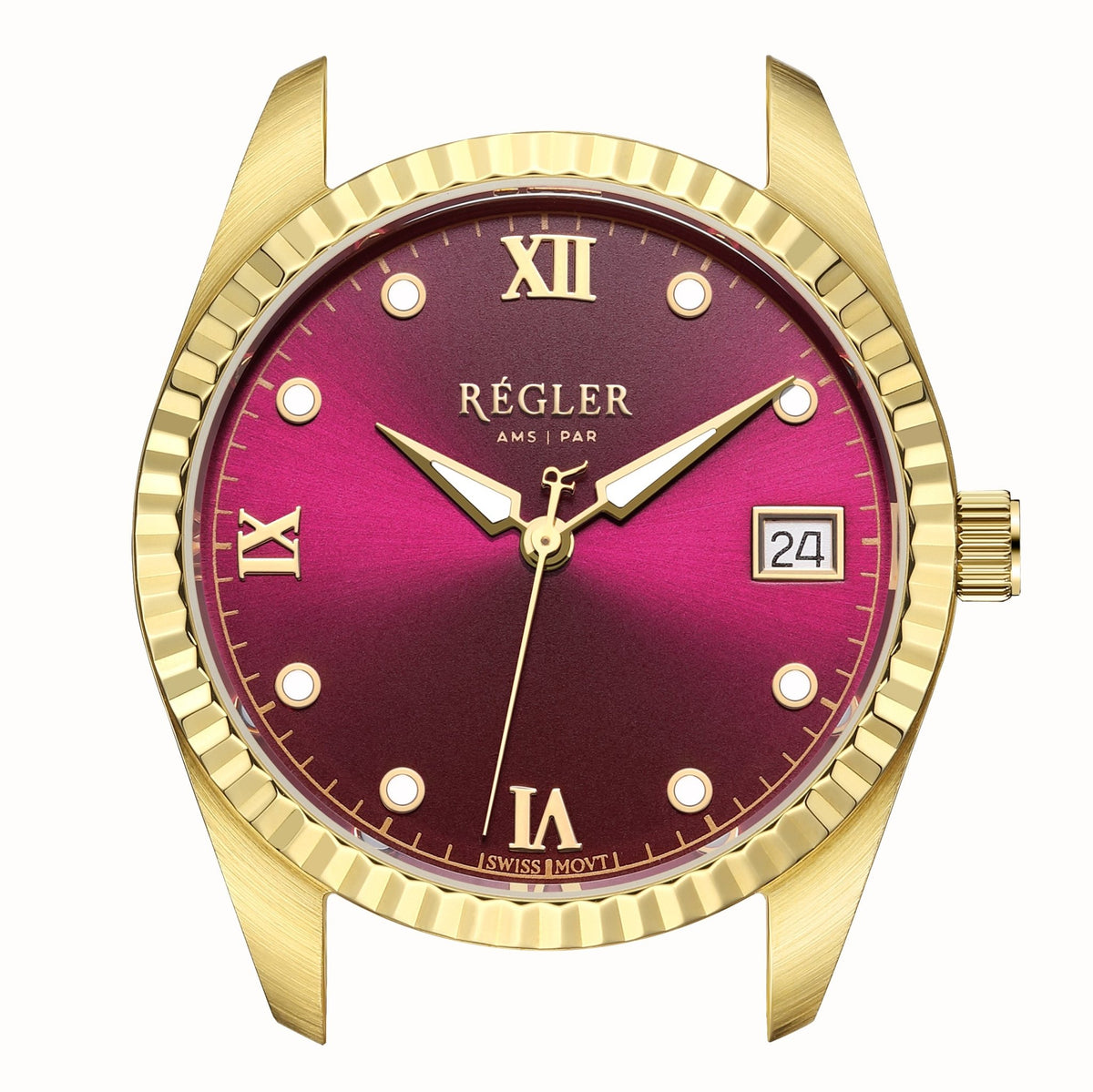 Liberté Watch Case Gold - Burgundy - RéglerRWC4101134S