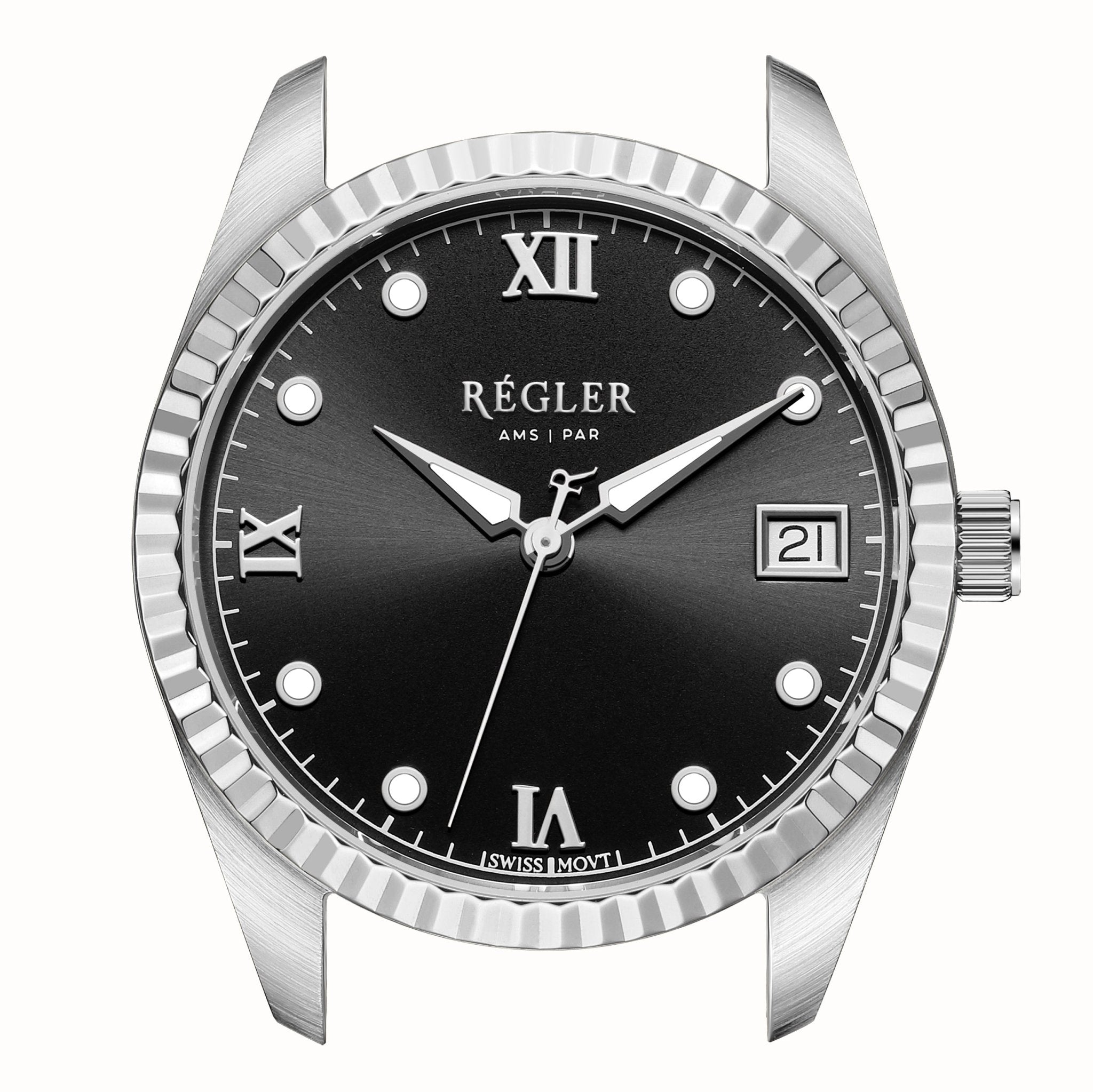 Liberté Watch Case Silver - Black - RéglerRWC422234S