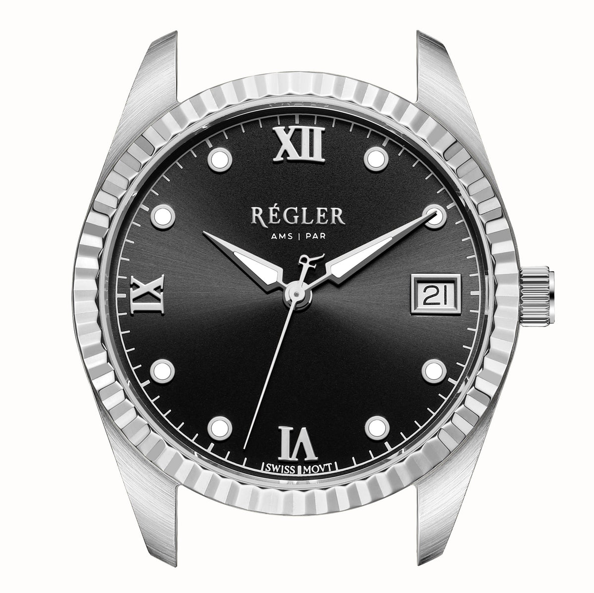 Liberté Watch Case Silver - Black - RéglerRWC422234S
