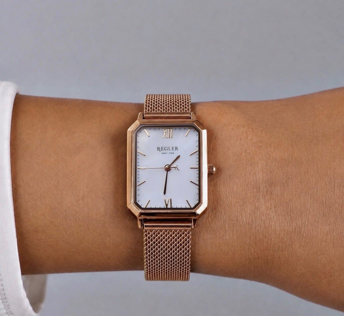 Régler Élégance Mesh Rose Gold - Pearl - RéglerRW2213430J