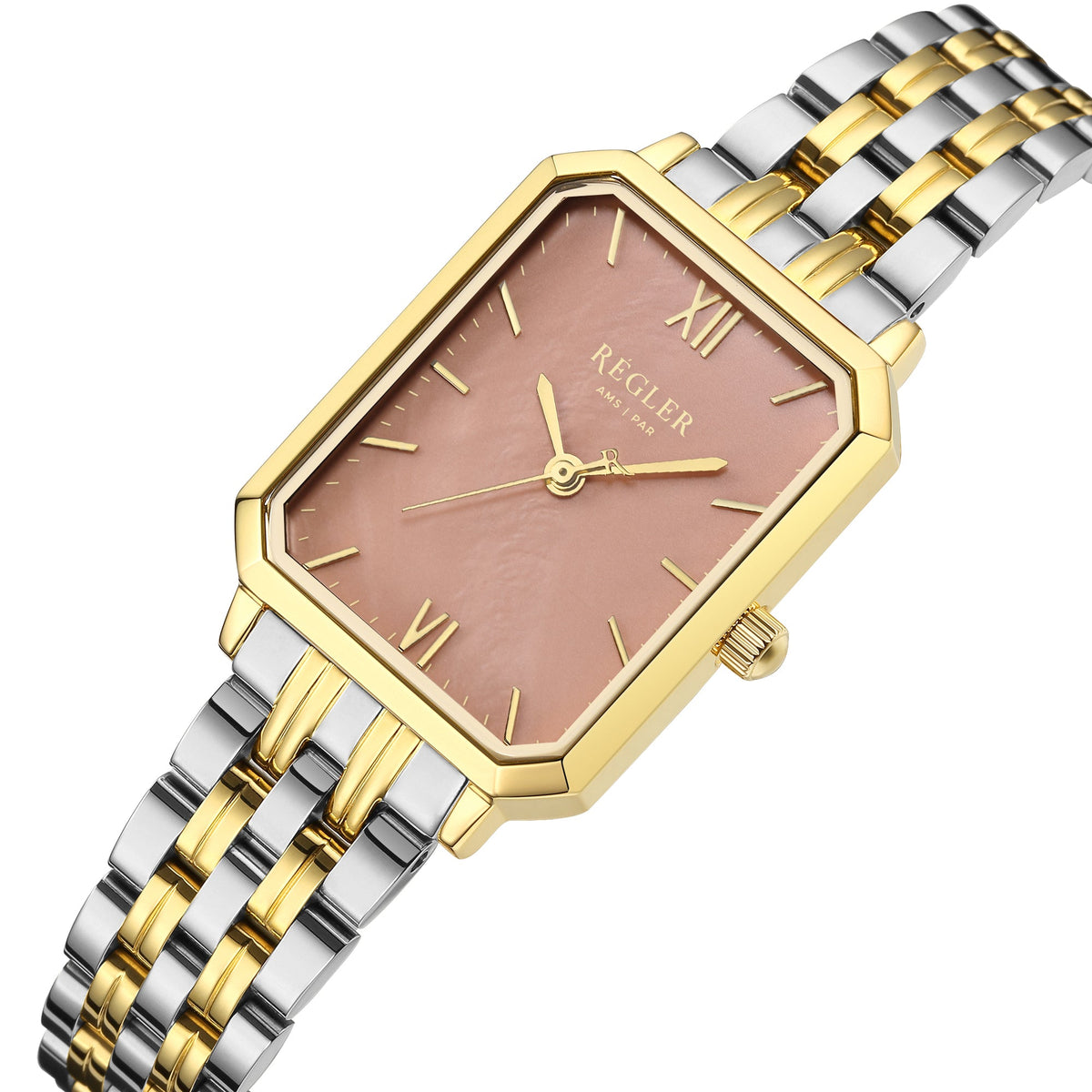 Régler Élégance Special Edition Bicolor Steel Silver/Gold - Mocha Brown - RéglerRW2164130J