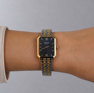 Régler Élégance Steel Bi-Colour Silver/Gold - Black - RéglerRW2124130J