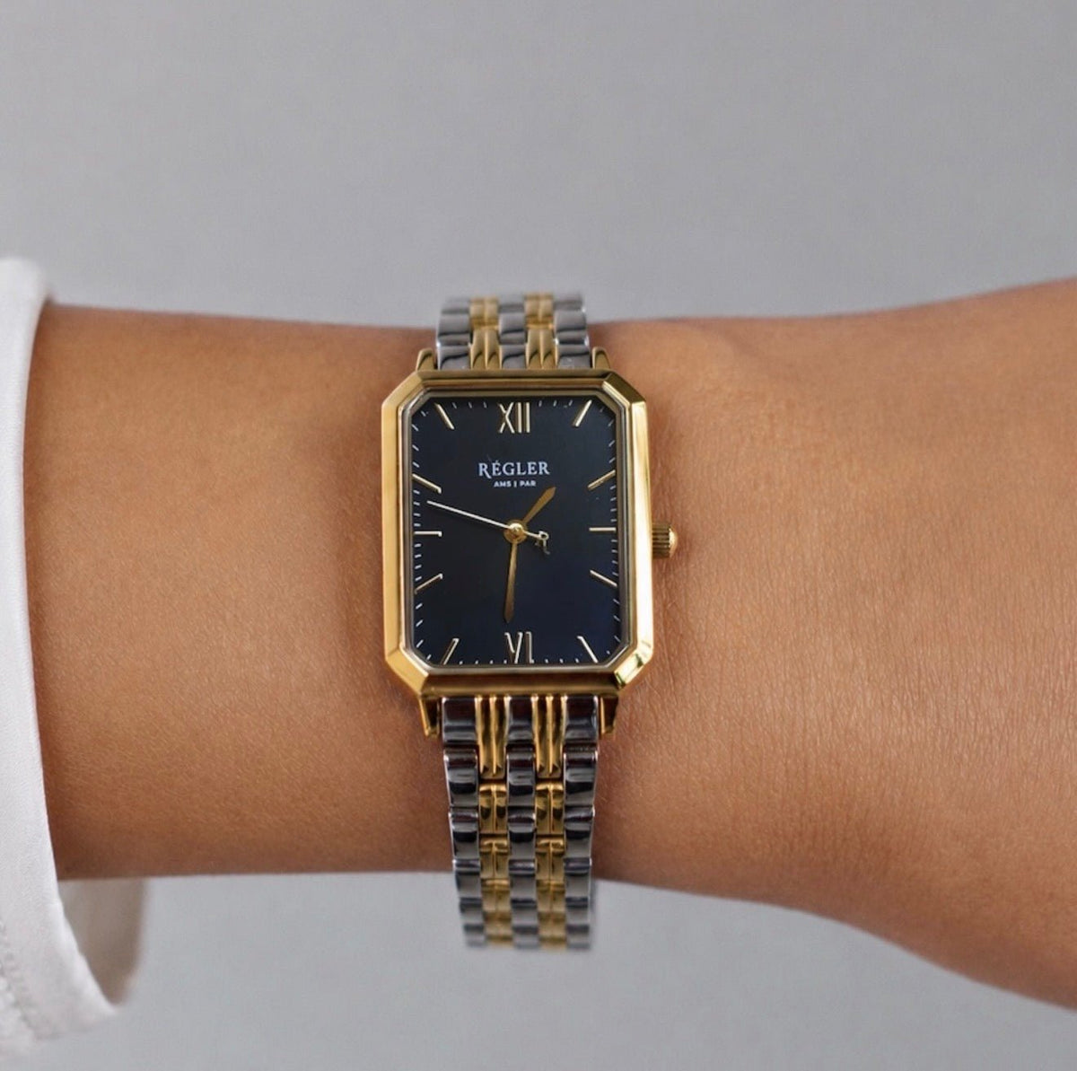 Régler Élégance Steel Bi-Colour Silver/Gold - Black - RéglerRW2124130J