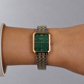 Régler Élégance Steel Bi-Colour Silver/Gold - Green - RéglerRW2144130J