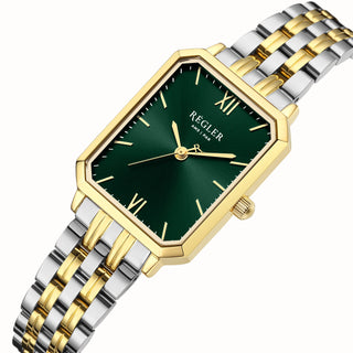 Régler Élégance Steel Bi - Colour Silver\Gold - Green  - Régler RW2144130J