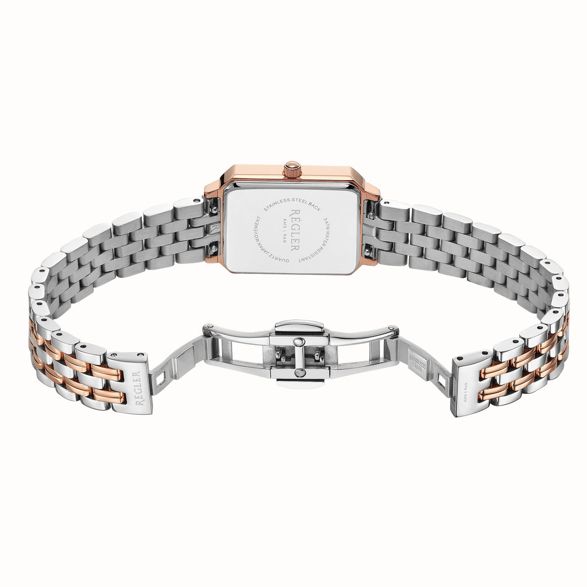 Régler Élégance Watch Strap Steel Bi-Colour Silver\Rose Gold - RéglerRW30512