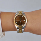 Régler Liberté Steel Bi-Colour Silver / Gold - Coffee - RéglerRW471234S
