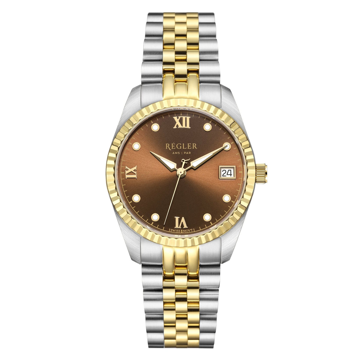 Régler Liberté Steel Bi - Colour Silver / Gold - Coffee - RéglerRW471234S